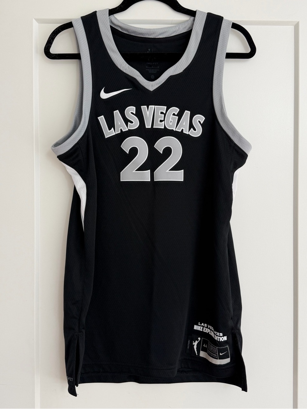 Nike Las Vegas 22 Black and Gray Basketball Tank